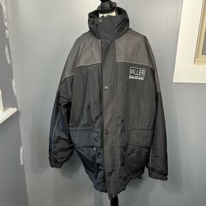 Heavy duty black North End zip up hoodie winter jacket with pockets